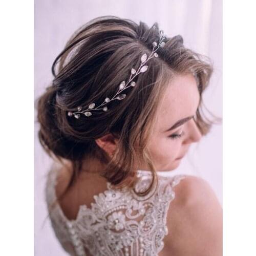Silver Blue Wedding Rhinestone Headband Elegant Prom Hairpiece Luxury Hairband Bridal Hair Accessory Women Hair Jewelry