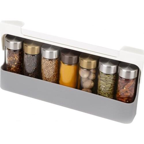 Practical Modern Pull Out Cabinet Storage Spice Rack Space Saving Spice Storage Box Strong Loading for Dinner Room