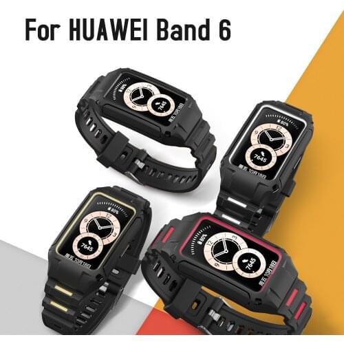 Sikai Watch Case Strap For Huawei Band 6 Cover Protector For Honor Band 6 Watch Strap Bracelet Accessories
