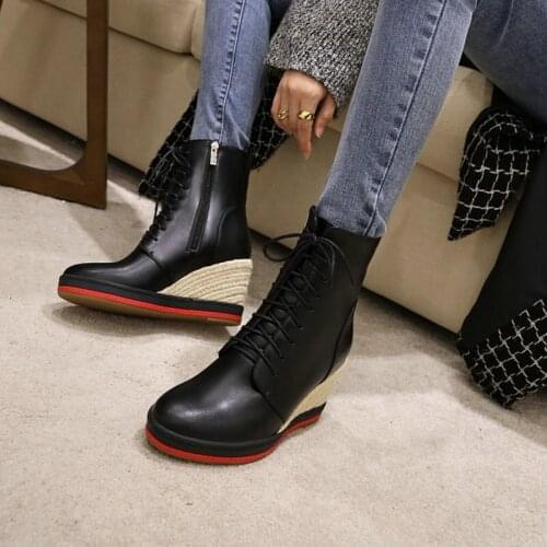 Sianie Tianie Women's Wedge Ankle Boots