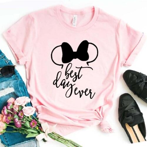 Best day ever bow Print Women tshirt Cotton Casual Funny t shirt For Lady Girl Top Tee Hipster Drop Ship NA-159
