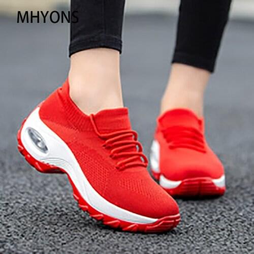 Wedges Shoes For Women Yellow Sneakers Comfort Ladies Trainers Women Casual Shoes Platform Shoes Plus Size Chaussures Femme
