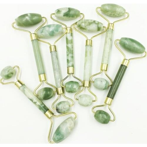 1PC Random Color Double Head Jade Roller Elliptical Massager Eye Face Neck Facial Slimming Thin face Beauty Health Care Tool 20