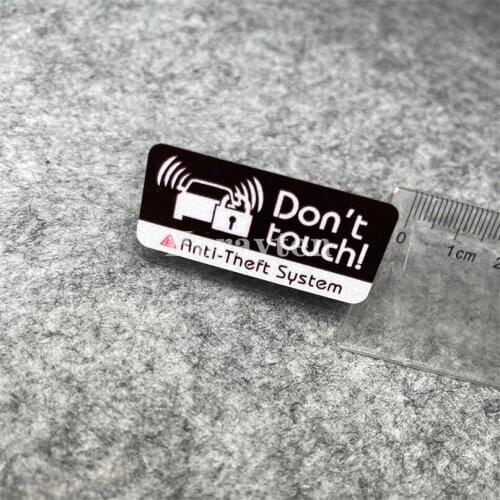 2x Do Not Touch Anti-theft System Sticker Decals for Truck Car Window Vans Motorcycle Computer Case Scratches Cover