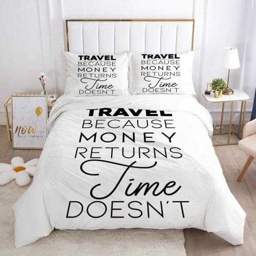 3D Bedding Set Duvet Cover Sets Quilt Covers Comforter Cases Bed Linen Full Twin Single King Queen Size Letter Design Bedclothes