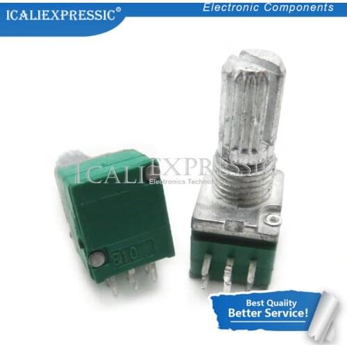 5PCS RK097G 5K 10K 20K 50K 100K 500K B5K with a switch audio 6pin shaft 15mm amplifier sealing potentiometer In Stock