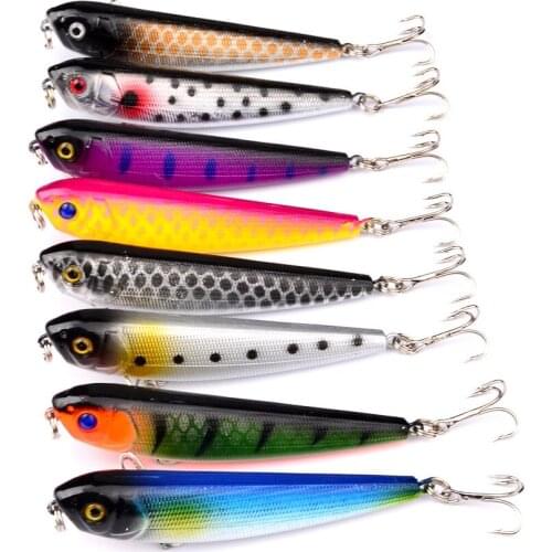 8PCS/lot 90mm/9.6g Long Distance Throw Fishing Lures VIB Rattlin Plastic Hard Bait Rattle Sound Wobbler Seawater Artificial Bait