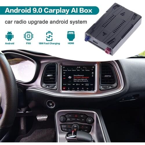 Carplay Adapter for Dodge Challenger Car Entertainment System Android 9.0 Wireless Mirroring Video Player Navigation Radio TV