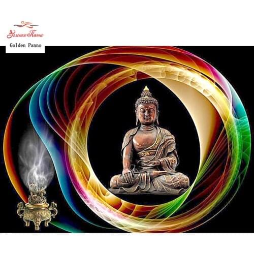 GOLDEN PANNO Diamond Painting Full Square 5D Diy Daimond Embroidery Diamant Mosaic Sale rhinestones pictures "Golden statue" 03