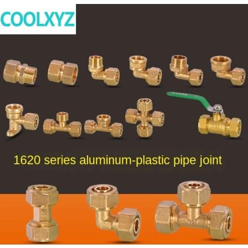 Aluminum plastic pipe direct 1620 * 1/2IN 3/4IN solar water heater pipe joint accessories outer wire pipe fittings tee elbow