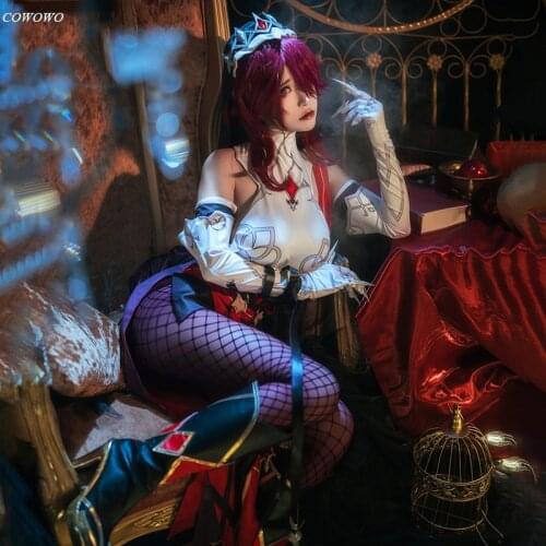 Anime! Genshin Impact Rosaria Nun Cheongsam Elegant Dress Mysterious Uniform Cosplay Costume Halloween Party Suit Women 2021 NEW