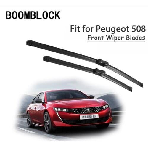 BOOMBLOCK 2PCS High Quality Front Windshield Wiper Blades For Peugeot 508 2010 2012 2013 2014 2015 Accessories