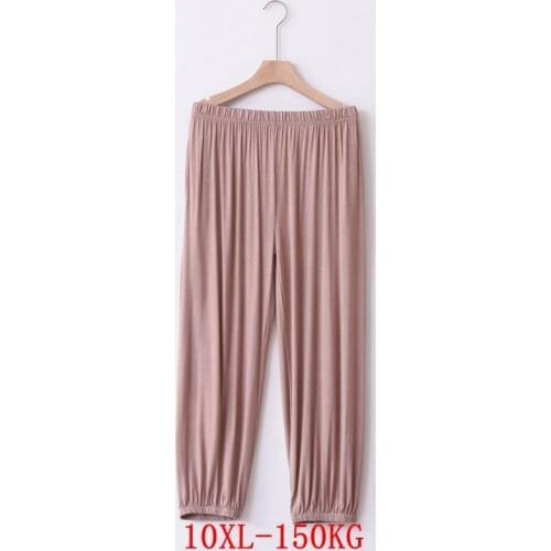 Large size womens casual pants pocket large size 7XL 8XL 9XL 10XL summer casual high waist loose black trousers sports 52 54 56