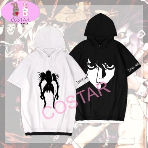 COSTAR Anime Death Note L Log Yagami Light Cotton Printed Soft Wearing Fashion T-shirt Harajuku Unisex Tees