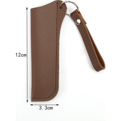 Fold Knife Plier Bag Pouch Case Fold Knife First Layer Of Leather Cowhide Straight Knife Case Sheath Knife Cover Brown