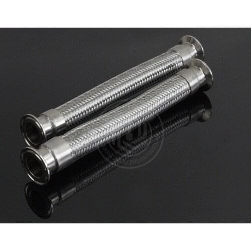 1pcs Tri-clamp stainless steel 304 flexible hose. Length 1000mm, diameter 3/4" (19mm) OD 50.5