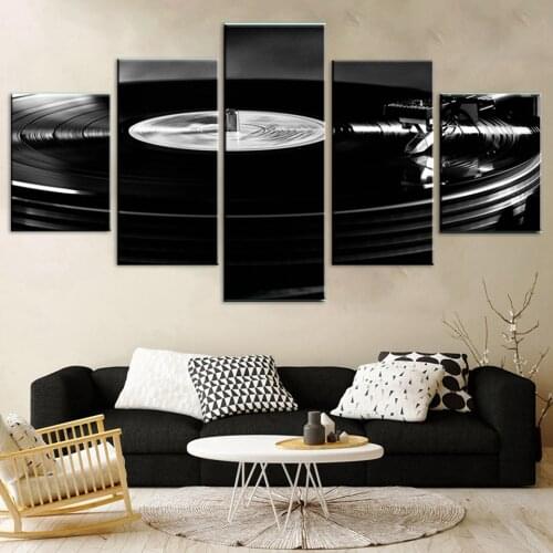HD Prints Canvas Pictures Modern Wall Art 5 Pieces music Paintings Poster for Bedroom Home Decor Framework