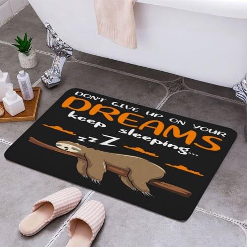 Dreams keep sleeping Sloth 3D Print Doormats Rectangle Non-Slip DoorMat Bedroom Kitchen Entrance Print Door rugs Dropshipping