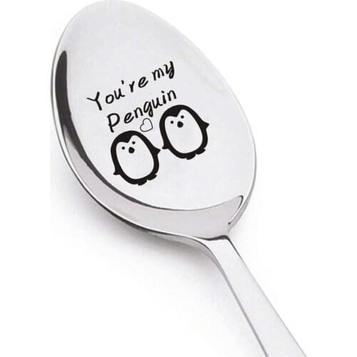 You're My Penguin Spoon Gift for Boyfriend- Girlfriend Best Friend Wife Husband Cute Penguin Gift