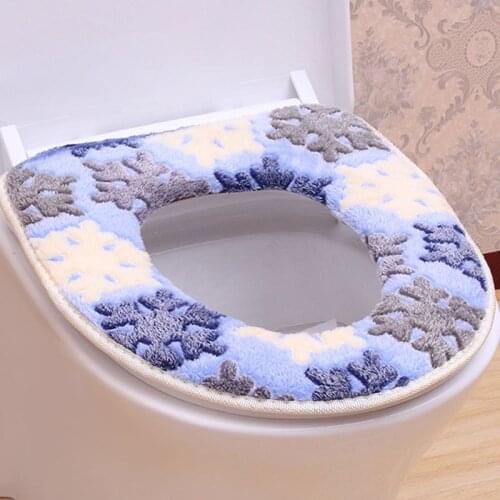 Soft Washable Universal Warm Toilet Seat Cover Mat Set for Home Decor Closestool Mat Seat Case Toilet Lid Cover Accessories