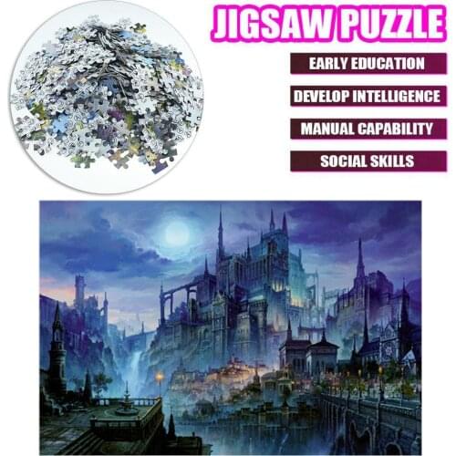 1000Pcs Magic Castle Puzzle Jigsaw Self Assembly Pressure Reduction Kids Toy