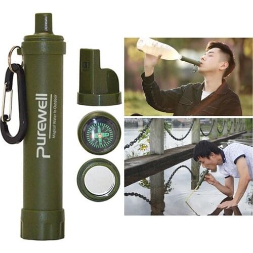 Portable Water Filter Purifier Filtration Straw Emergency Survival Outdoor