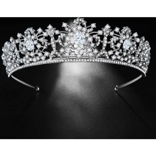 Luxury Crystal Queen Bridal Tiaras Crowns Women Baroque Pageant Diadem Rhinestone Princess Jewelry Wedding Hair Accessories