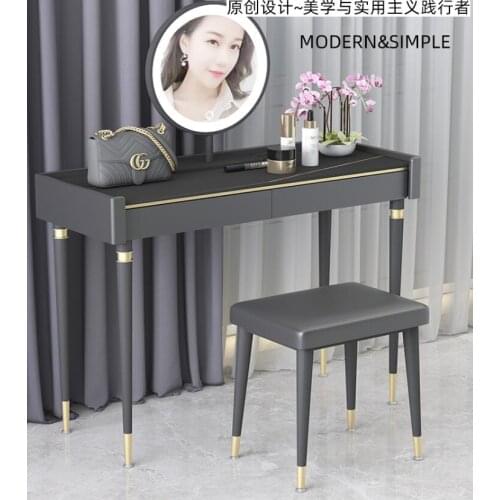 Luxury dressing table bedroom Nordic small apartment rock makeup table online celebrity ins modern minimalist high-end dressing