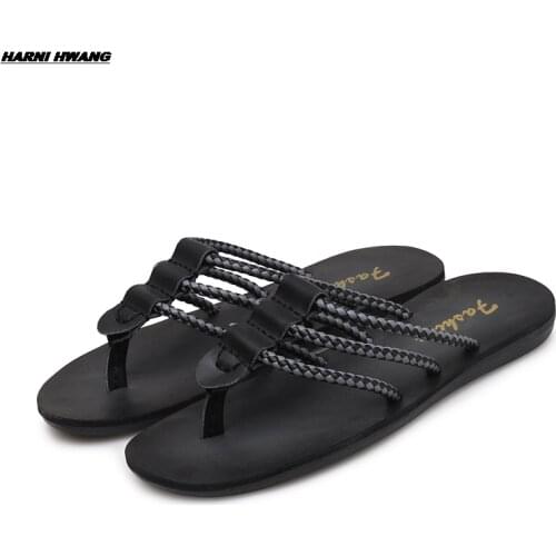 2021 Fashion Men Flip Flops Summer Casual slides Unisex Anti-skid Outdoor Light Beach Male Sandals Household Slippers Size 44