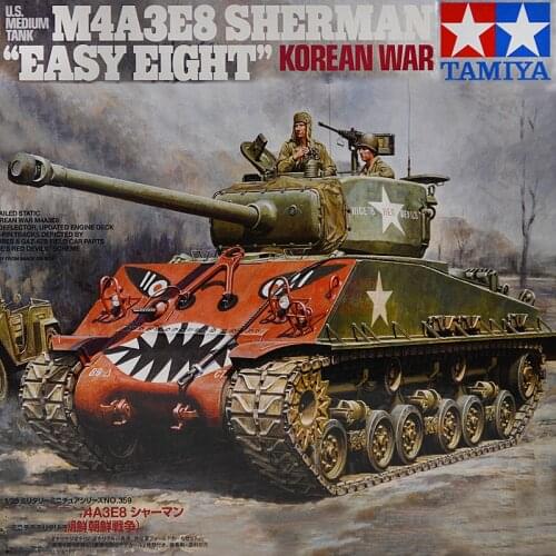Tamiya 35359 1/35 Scale M4A3E8 Sherman"Easy Eight"Assembly Model Building Kits Hobby Static Toys For Adults Collection