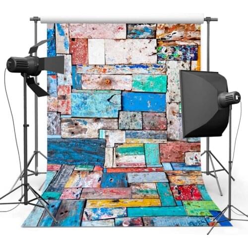 5X7FT Thin vinyl fabric computer Printed photography background wood floor photo backdrops for photo Studio Floor-671