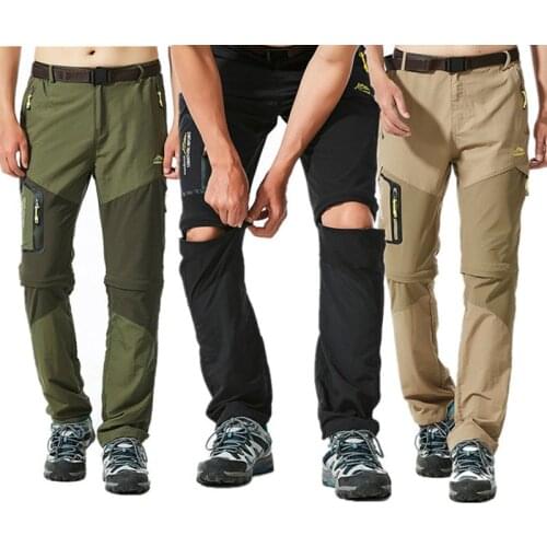 Outdoor Hiking Pants Autumn Men Mountain Climbing Trousers Removable Men Trekking Pants Mountain Camping Trekking Trousers