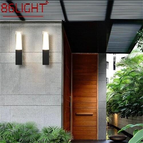 86LIGHT Outdoor Sconce Light Waterproof IP65 LED Modern Wall Lamp Creative Decorative For Patio Garden Porch Balcony