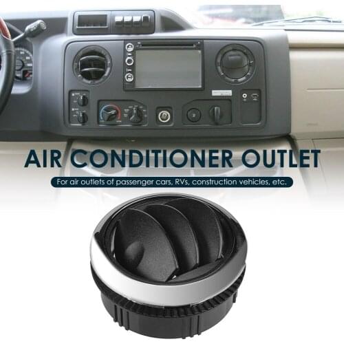 Universal Air Conditioning Outlet with Chrome 2.95 inch A/C Air Vent for RV Bus Automobile Interior Decoration Parts