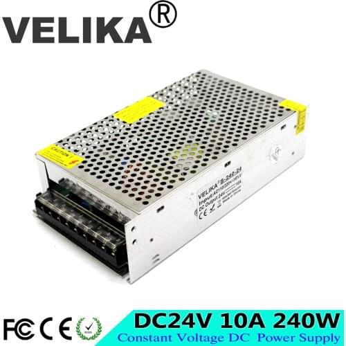 Universal DC 24V 10A 240W Power Source Switching Switch Power Supply Driver 110V 220V AC DC24V SMPS For LED Strip Display Light
