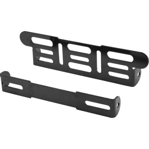 Uxcell Black Universal Motorcycle Adjustable License Number Plate Bracket Frame Holder