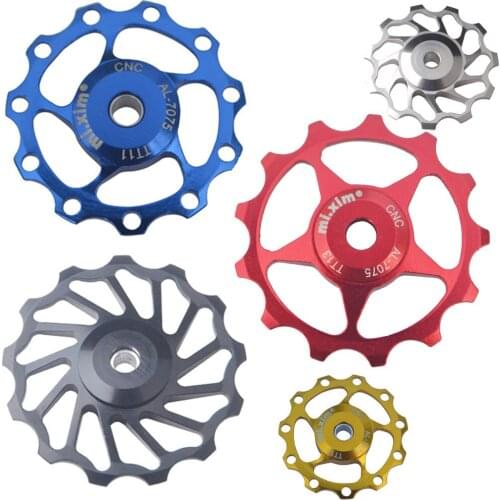 Mixim 11T 13T Aluminum Alloy Bicycle Rear Derailleur Jockey Wheel Road MTB Bike Guide Roller Idler Pulley Part Color Accessories