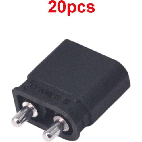 20PCS Amass XT30UPB Black Nickel-plated Male Plug PCB Board Soldering Connector DIY for RC Aircraft FPV Drone Battery Parts