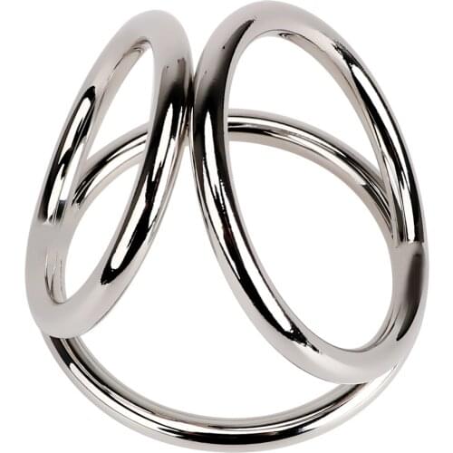 3 in 1 Metal Male Chastity Cage Scrotum Strapon Penis Ring Sex Toys for Men Cock Stretcher Delay Ejaculation Erotic Machine Shop