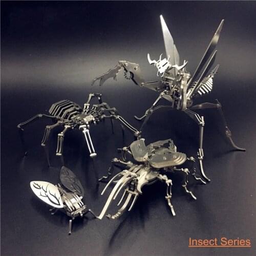 Insect Series 3D KC-02 Metal Puzzle Jigsaw 304 Stainless Steel With Screwdriver Tools Set Assembly Model For Adults 7.5x3.5x2CM
