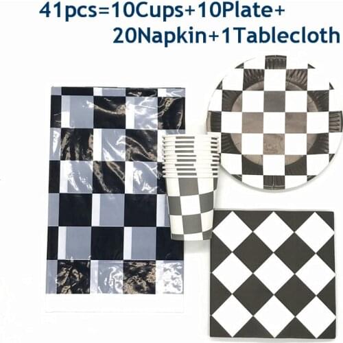 41-61Racing Car Driving birthday Party Disposable Tableware Paper Cup Plate Napkins Tablecloth Kids Boy Party Decor Supplies