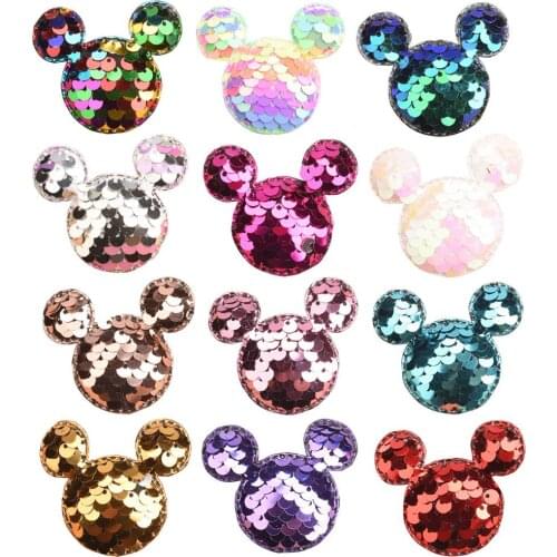 420PCS Kids Hair Accessories Sequin Bows for DIY Unicorn Lot Girls Accessories Boutique Headwear No Barrette Hairclips
