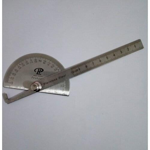 50 pcs 180 Degree Protractor Round Head Angle Square Rule Ruler Machinist Stainless Steel General Tool