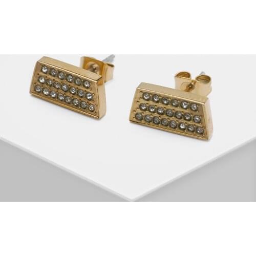 AMORITA Irregular trapezoidal geometry Stud Earrings