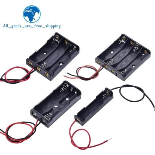 1pc AAA Size 7 Battery Storage Box Case Holder Leads With 1 2 3 4 Slots Container Bag DIY Standard Batteries Charging
