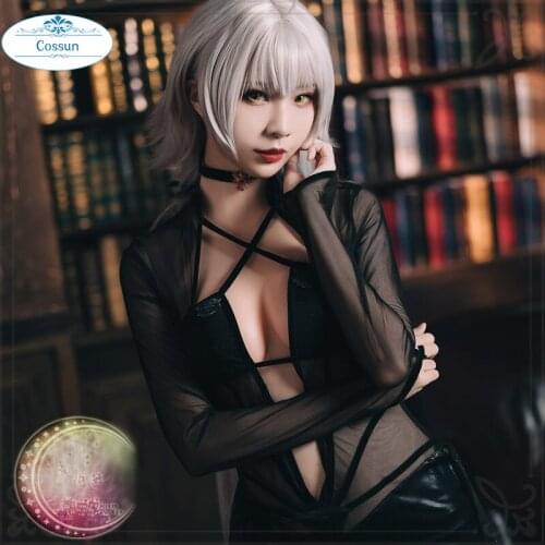 COSSUN Hot Game Fate Grand Order Joan Of Arc Cosplay Costumes Fashion Sexy Stretch Tight Dress Party Role Play Custom-Make