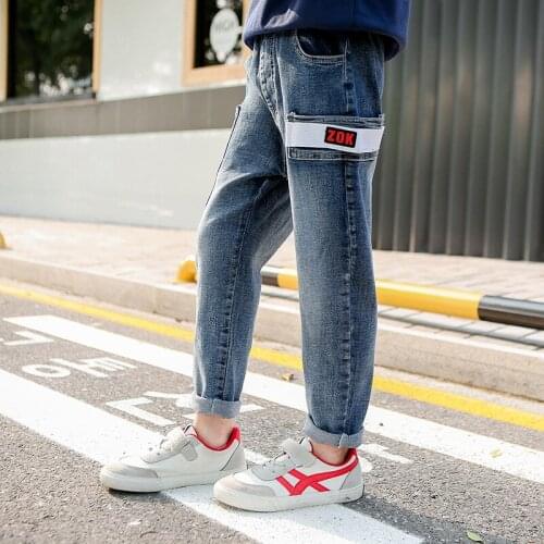 Kids Pants Girls Toddler Boys Jeans Thick Children Jeans for Boys Jeans Kids Boy Casual Denim Pants Toddler Kids Clothing 5-12Y