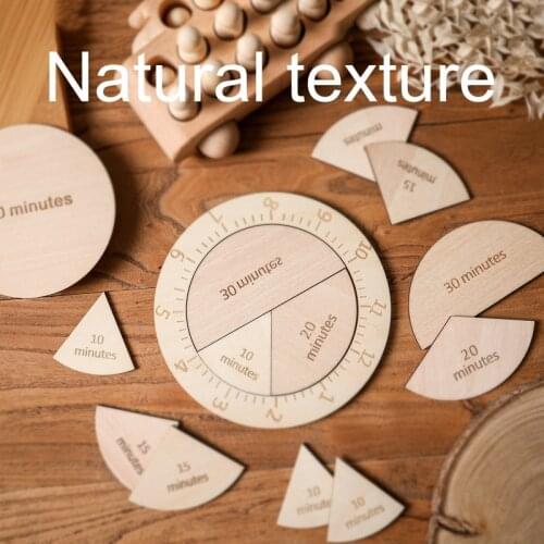 Baby Wooden Clock Building Blocks Educational Montessori Toys Exercise Time Recognition Newborn Baby DIY Block Puzzle Toy Gifts