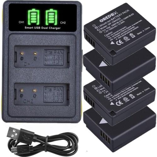 DMW-BLG10 Battery and Charger Kit for Panasonic DMW-BLE9 DMW-BLE9E Battery, Lumix DMC TZ100 GX9 TZ80 TZ90 GX80 GX7 LX100 Mark II