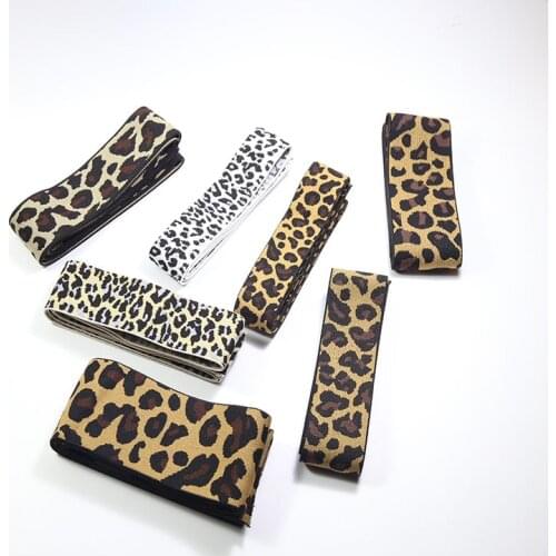 Leopard Print Elastic Bands 30~50MM Elastic Ribbon Clothing Bags Trousers Elastic Rubber 5CM DIY Sewing Accessories rubber band